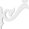 Ekena Millwork Florence Architectural Grade PVC Bracket, 5/8"W X 6"D X 6"H BKTP01X06X06FL - alternate 3